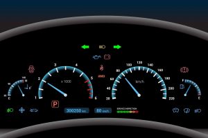 luzes do painel do carro